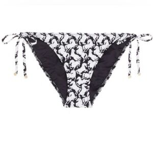 Stella McCartney Black and White Horse Print Bikini Bottom - Size Small NWT